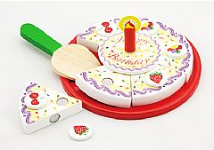 עוגת יום הולדת לחיתוך מעץ + אביזרים