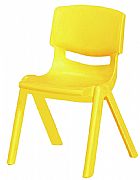 כסא פלסטיק מעוצב - צהוב גובה 34 ס"מ (א-ב)