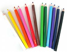 עפרונות צבעונים דקים 24 יח