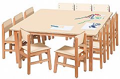שולחן עץ ל-12 120X120