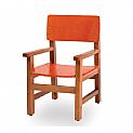 כסא עץ לפעוטות + ידיות גובה 22 בצבע..