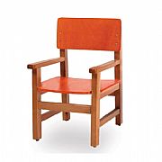 כסא עץ לפעוטות + ידיות גובה 22 בצבע..