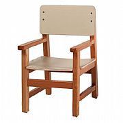 כסא עץ לפעוטות + ידיות גובה 22