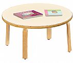 שולחן סלוני קוטר 60 רגל עץ מעוצבת