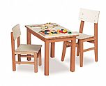 שולחן יחידני צבע שנהב רגל עץ 70*45