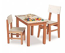 שולחן יחידני צבע שנהב רגל עץ 70*45