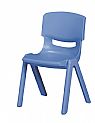 כסא פלסטיק מעוצב - כחול גובה 38 ס&quot;מ